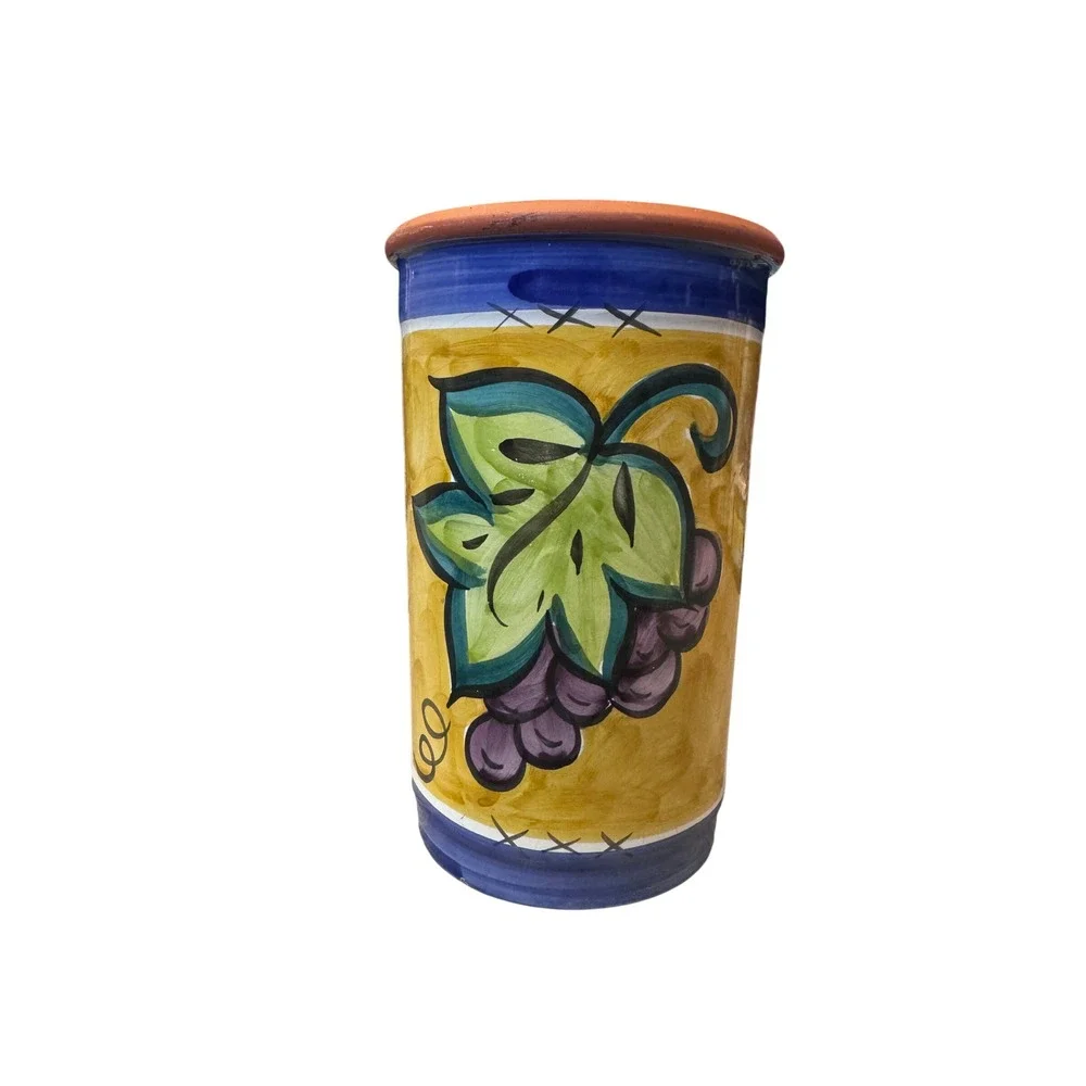 Unbranded Terracotta Wine Cooler Blue Yellow